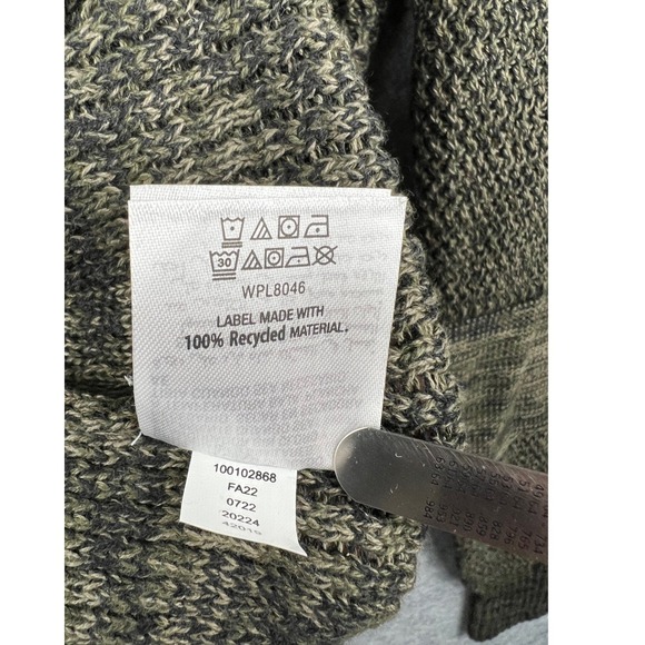 Sun Stone Shawl Collar Pullover Sweater Mens Medium Simple Sage Green Knit NWT - Picture 5 of 7